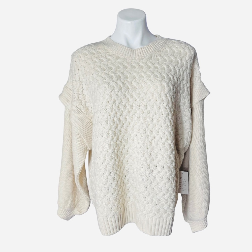Eloquii Cable Knit Sweater